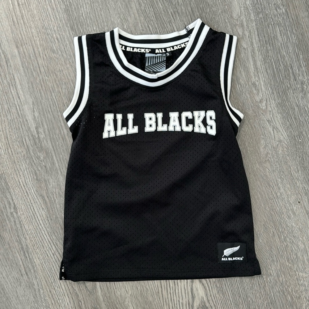 Youth All blacks Kids Jersey Number 15 size 5